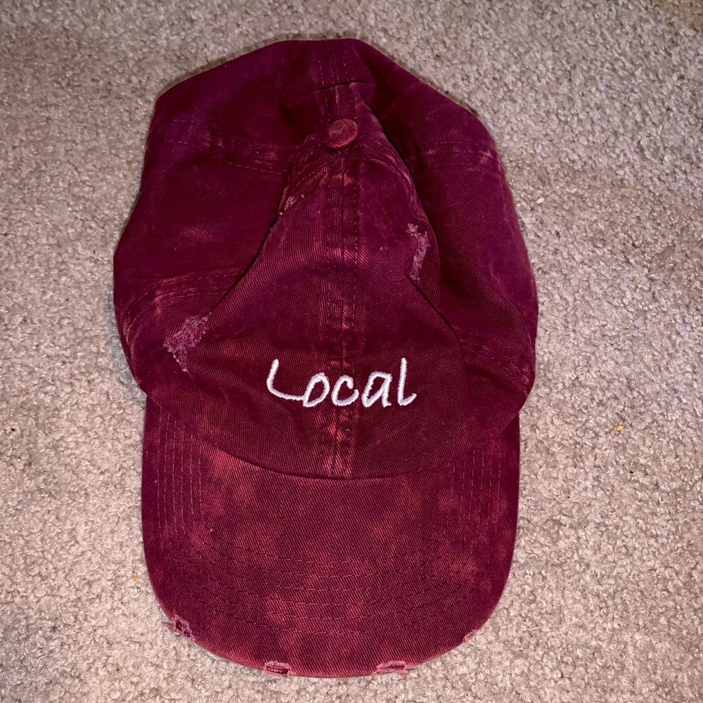 “Local” Red Baseball Cap - Women’s One Size Fits Most